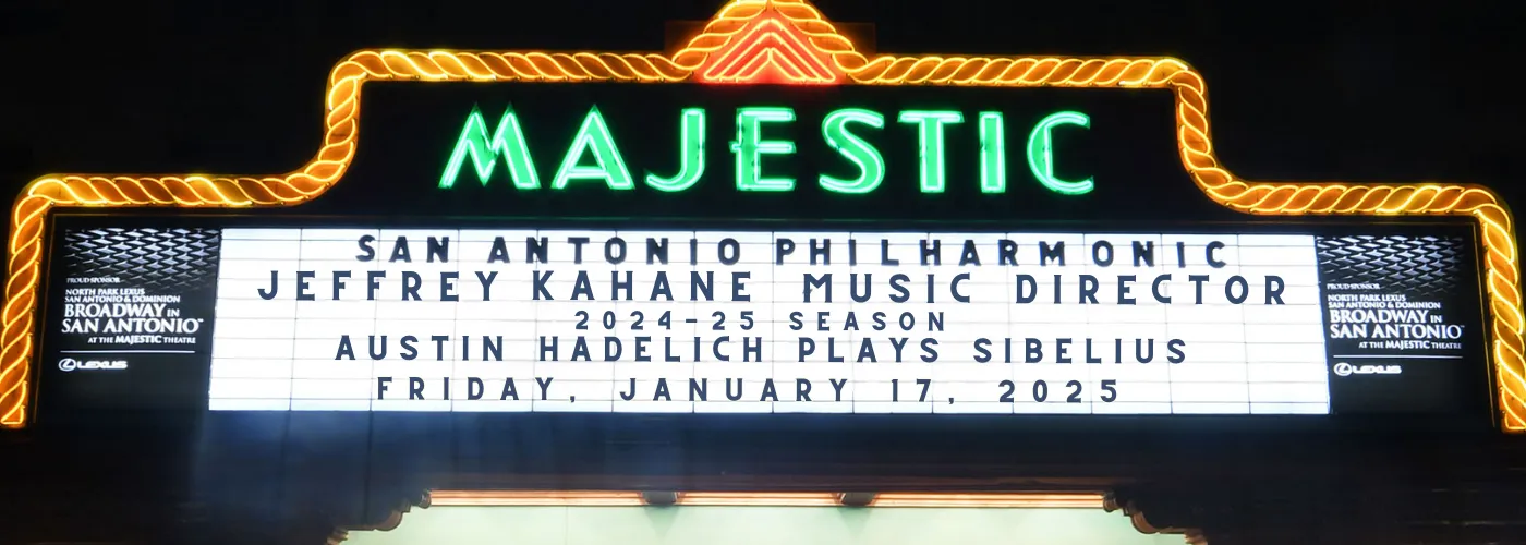 San Antonio Philharmonic: Jeffrey Kahane &#8211; Austin Hadelich Plays Sibelius